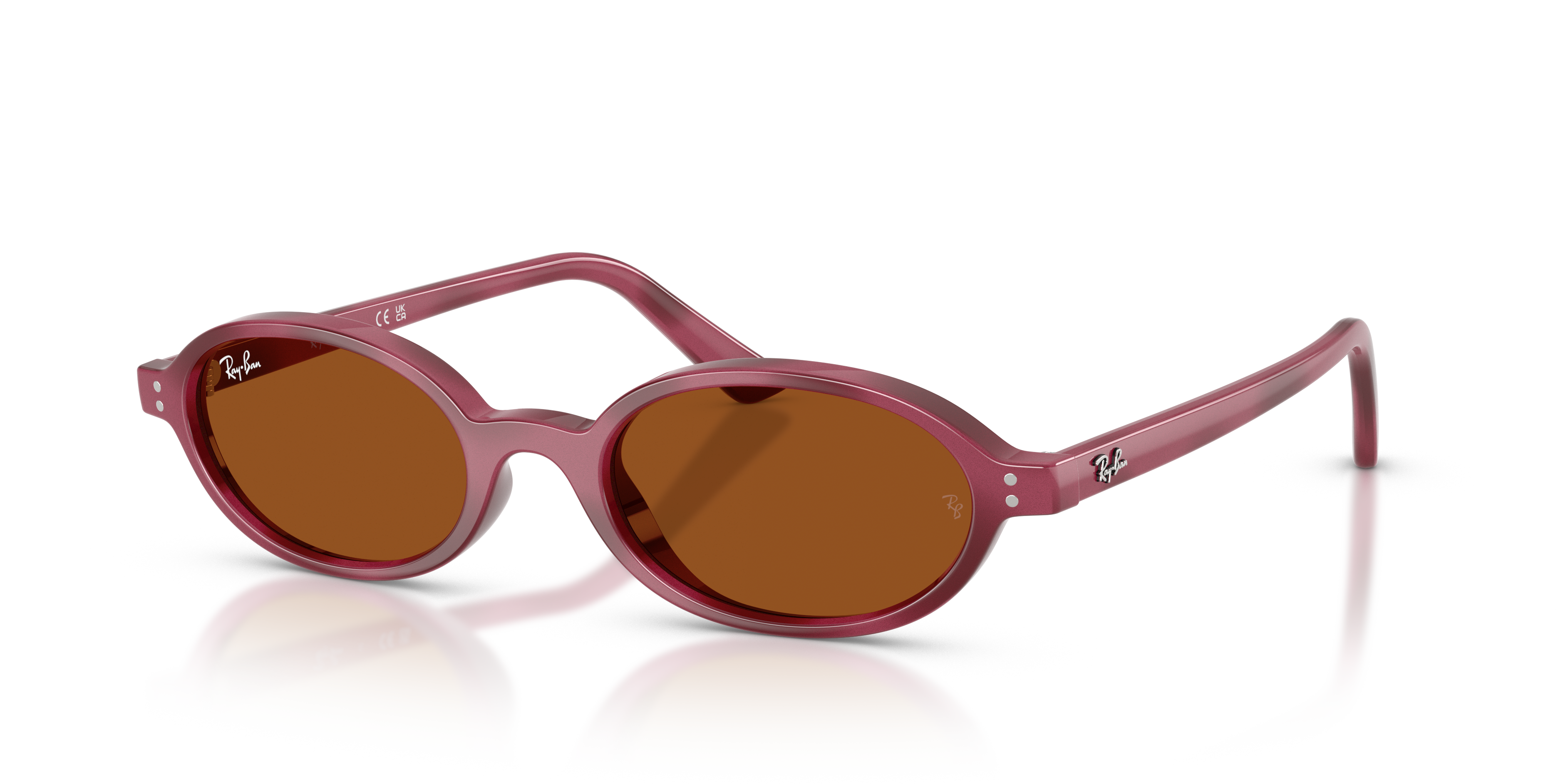 KHAL BIO-BASED Polished Violet Havana Frame Dark Brown Lenses 51-20