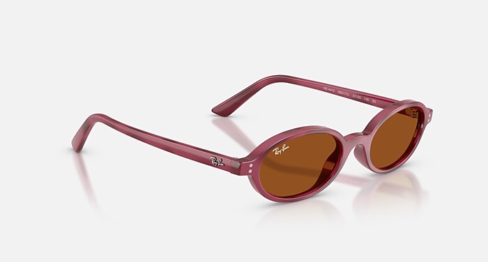 KHAL BIO-BASED Sunglasses in Violet Havana and Dark Brown - RB4472