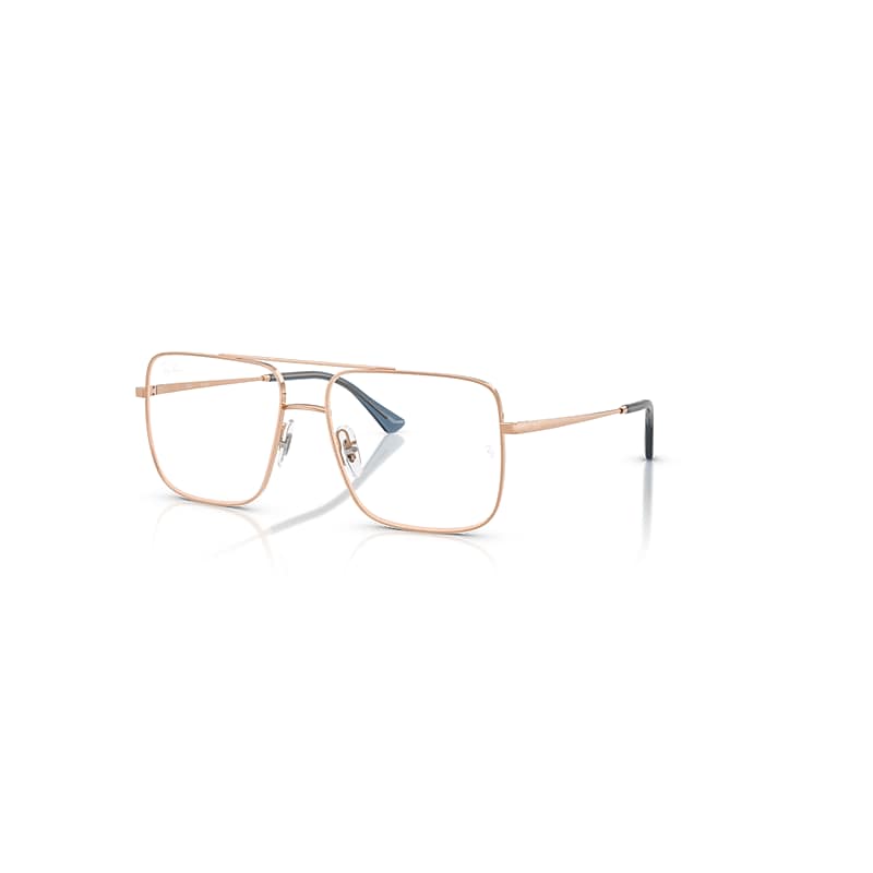 Ray Ban Ari Optics  Rotgold Fassung Klar Glas Polarisiert 56-16 In Rotgold