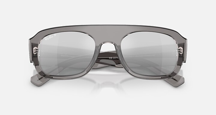Ray-Ban Sunglasses Unisex Rb2218 - Transparent Grey Frame Grey Lenses 55-22 Polarized