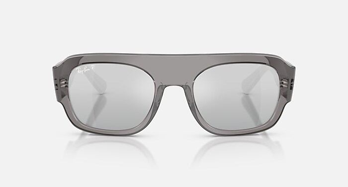 RB2218 Sunglasses in Transparent Grey and Grey Mirror Gradient