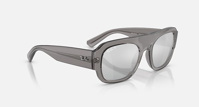 RB2218 Sunglasses in Transparent Grey and Grey Mirror Gradient