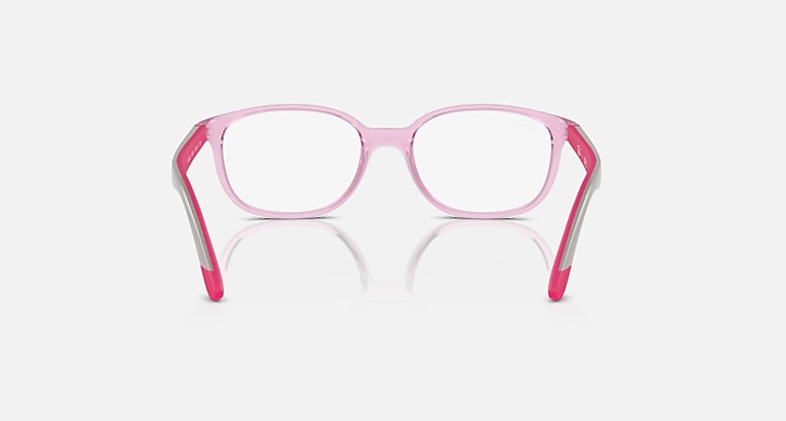 Ray-Ban Eyeglasses Children Rb1632 Optics Kids Bio-based Prescription - Grey On Fuchsia Frame Clear Lenses 46-16