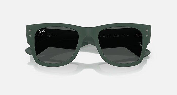 Ray-Ban Sunglasses Unisex Mega Wayfarer Liteforce - Sand Black Frame Grey Lenses 50-21 Polarized