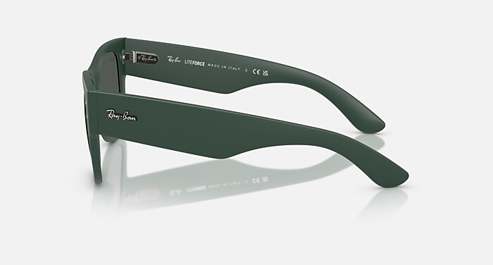 Ray-Ban Sunglasses Unisex Mega Wayfarer Liteforce - Sand Black Frame Grey Lenses 50-21 Polarized