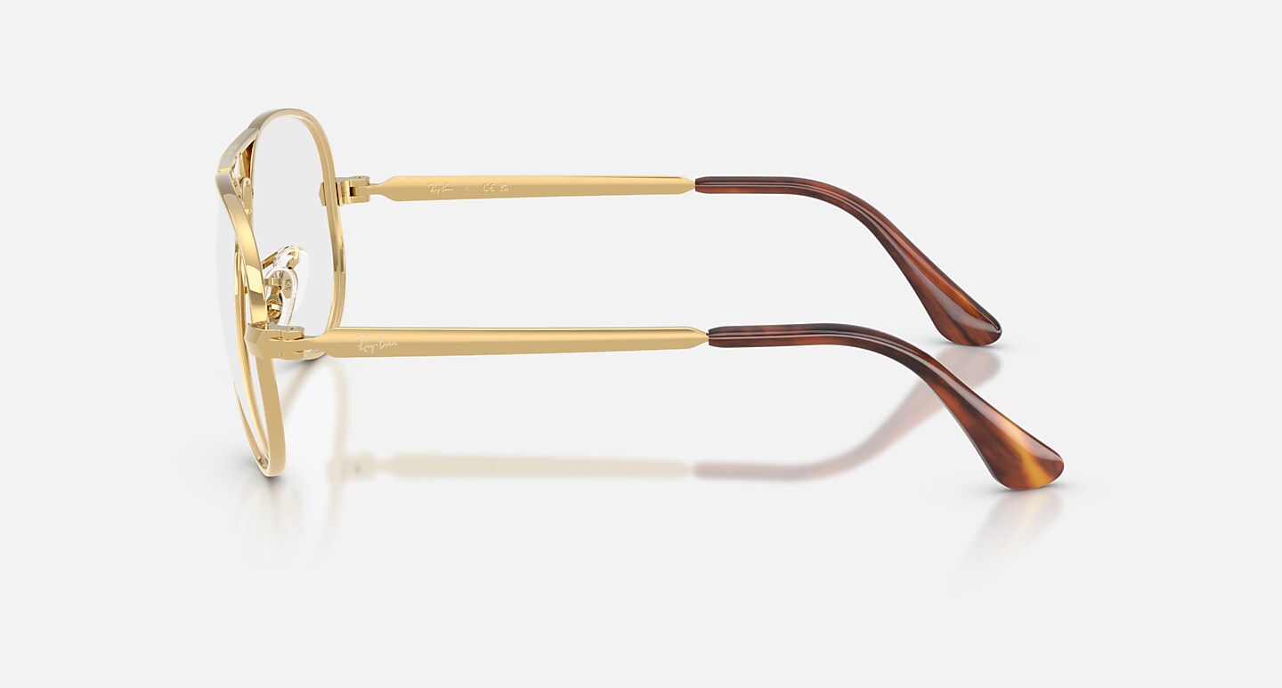 Ray-Ban Eyeglasses Unisex Aviator Max Prescription - Arista Gold Frame Clear Lenses 58-16 Polarized