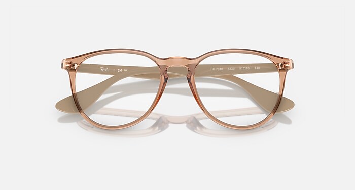 ERIKA OPTICS Eyeglasses with Transparent Brown Frame