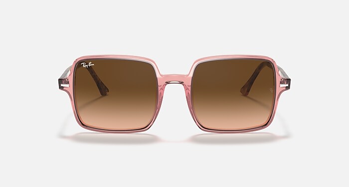 SQUARE II Sunglasses in Transparent Pink and Pink/Brown
