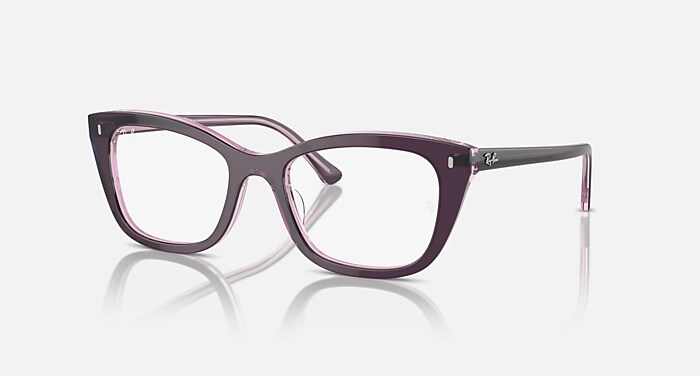Les lunettes de vue RB5433 OPTICS avec monture Violet sur