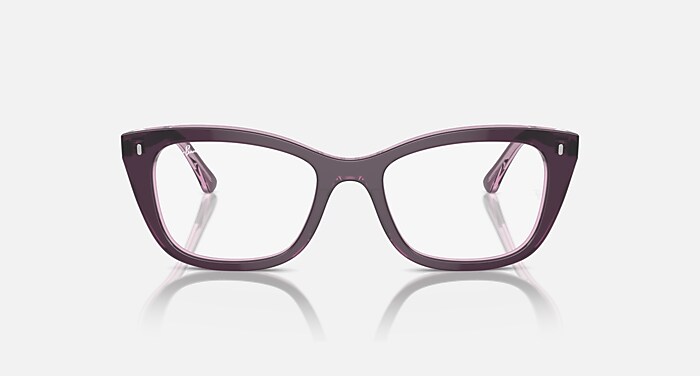 RB5433 OPTICS Eyeglasses with Violet On Transparent Pink