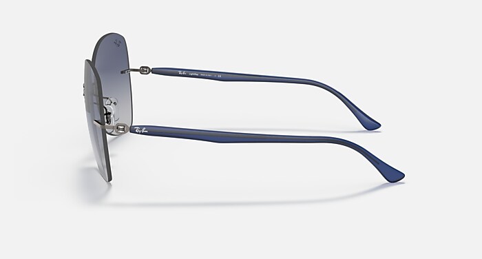 未使用 ヘトロジェニティ royal blue RB8066 TITANIUM Sunglasses in Gunmetal and Blue Gradient