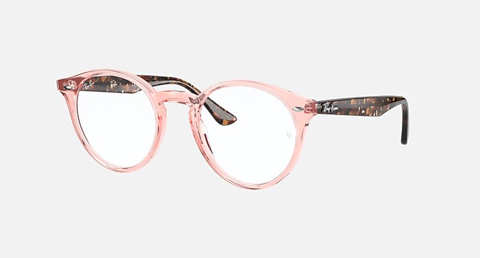 RB2180V OPTICS Eyeglasses with Transparent Pink Frame