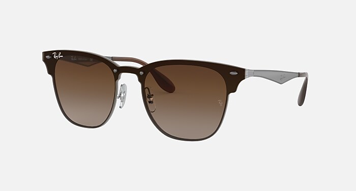 BLAZE CLUBMASTER Sunglasses in Gunmetal and Brown Gradient  display picture 1