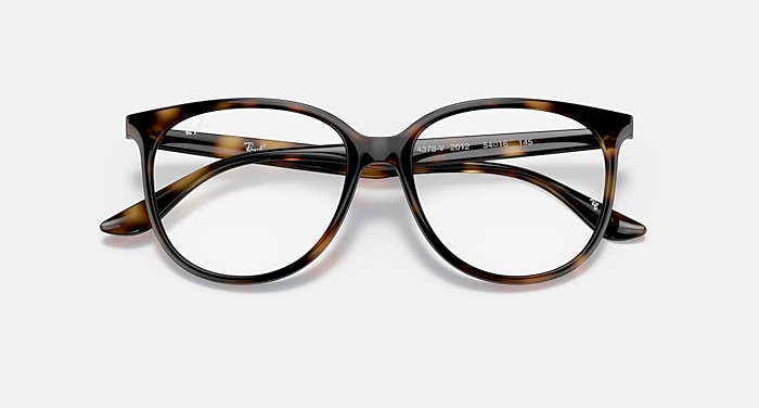 Ray-Ban Eyeglasses Woman Rb4378v Optics Prescription - Black Frame Clear Lenses 54-16 Polarized
