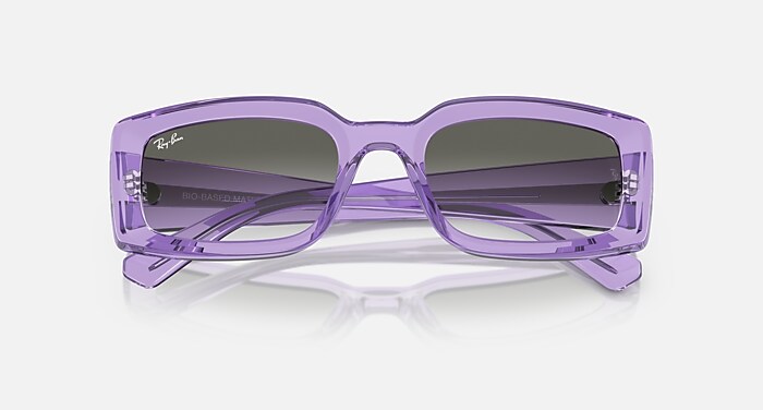 Ray-Ban Sunglasses Kiliane Bio-based Transparent Violet Frame Grey Lenses