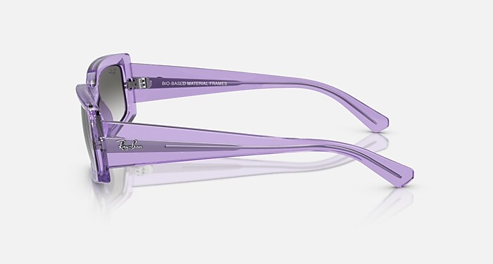 Ray-Ban Sunglasses Kiliane Bio-based Transparent Violet Frame Grey Lenses