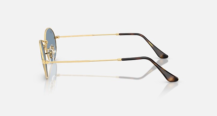 Ray-Ban Sunglasses Unisex Oval Metal Summer Capsule - Arista Gold Frame Blue Lenses 51-21