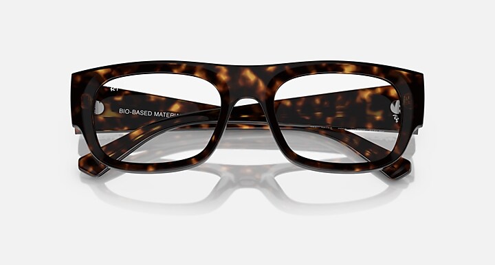 Ray-Ban 0RX7218 KRISTIN OPTICS BIO-BASED 抛光 哈瓦那 OPTICAL_Closed Front