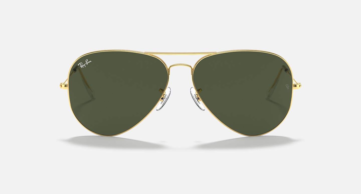 Ray-Ban Sunglasses Aviator Large Metal II Gold Frame Green Lenses