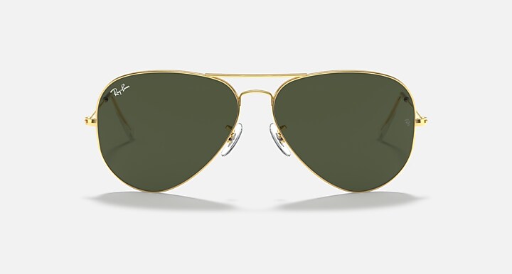 Ray-Ban Sunglasses Aviator Large Metal II Gold Frame Green Lenses