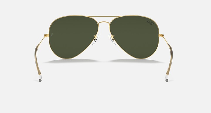 Ray-Ban Sunglasses Aviator Large Metal II Gold Frame Green Lenses