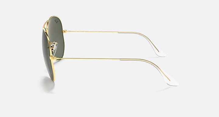 Ray-Ban Sunglasses Aviator Large Metal II Gold Frame Green Lenses