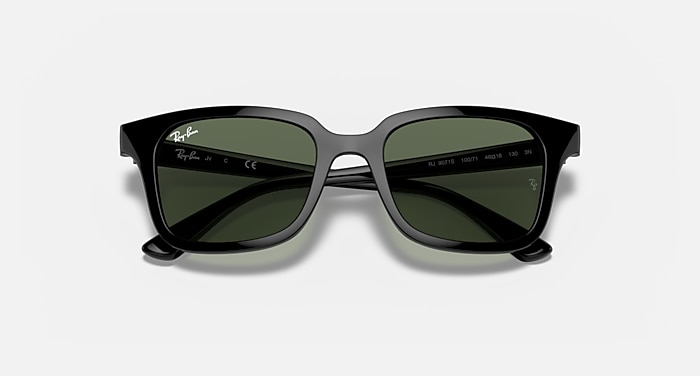 Ray-Ban Sunglasses Children Rb9071s Kids - Black Frame Green Lenses 48-18