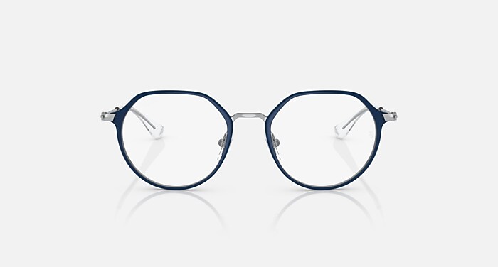 JACK OPTICS KIDS Eyeglasses with Blue On Silver Frame