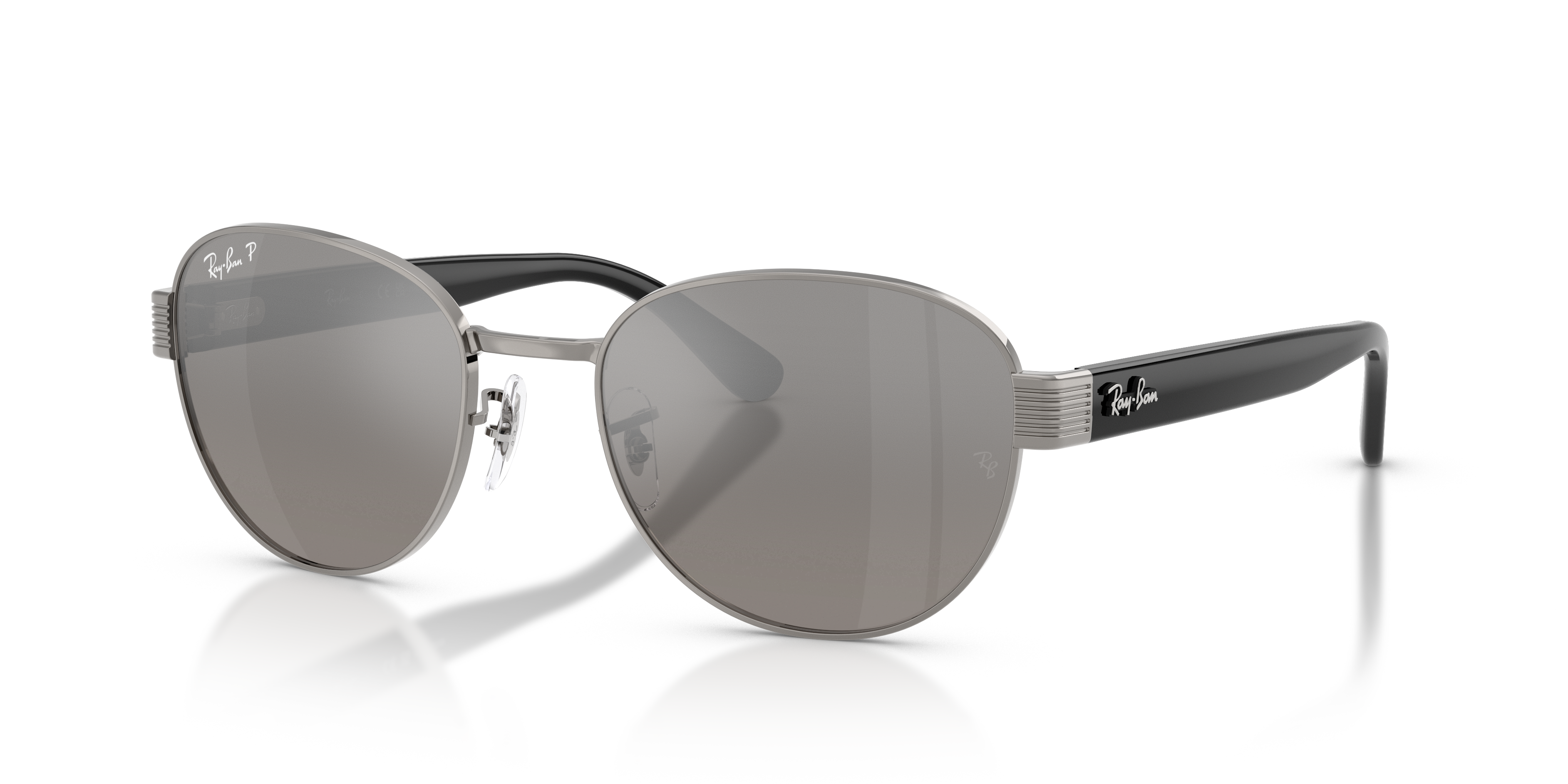 RB3766CH CHROMANCE Polished Gunmetal Frame Mirror Silver Lenses 54-20