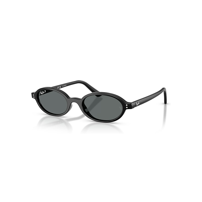 Ray-Ban Sunglasses  Khal Bio-Based - Black Frame Grey Lenses Polarized 48-20, RB4472