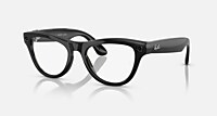 Ray-Ban Meta Skyler AI Glasses Chalky Gray Frame Blue Lenses