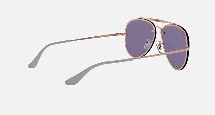 BLAZE AVIATOR Sunglasses in Copper and Dark Violet/Silver Mirror