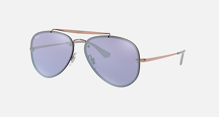 BLAZE AVIATOR Sunglasses in Copper and Dark Violet/Silver  display picture 2