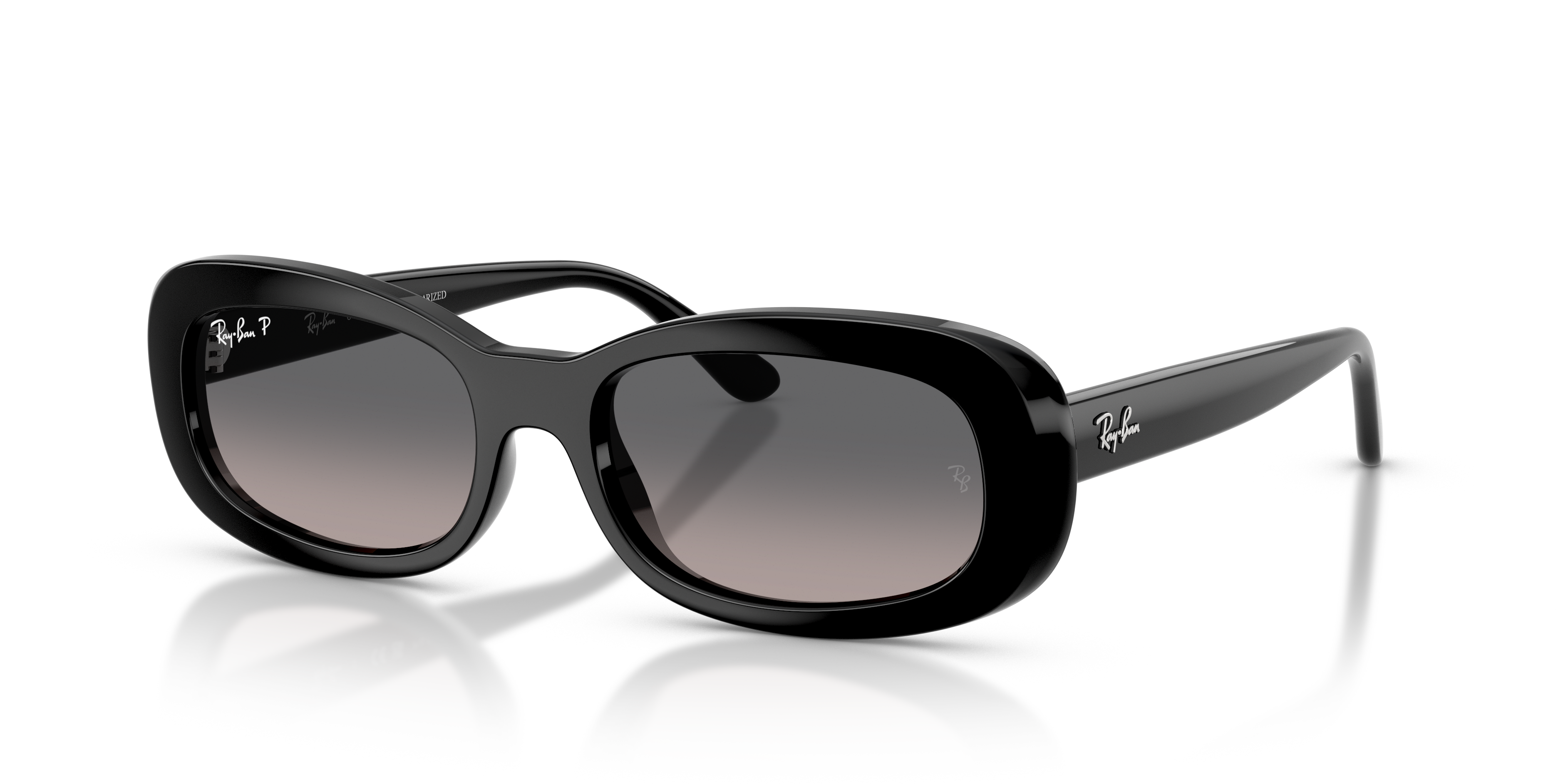 ブラック ORB2221F Ray-Ban サングラス RB2221F - Polarized Grey Gradient and Black in Sunglasses RB2221 小物