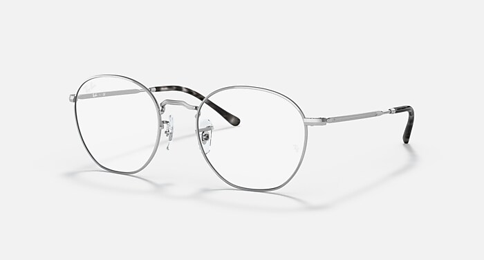 Ray-Ban Eyeglasses Unisex Rob Optics Prescription - Silver Frame Clear Lenses 50-20 Polarized