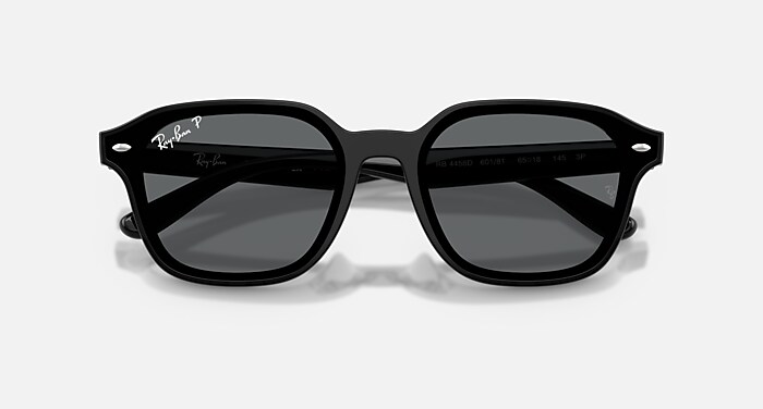 RB4458D Sunglasses in Black and Dark Grey Polarized - RB4458D