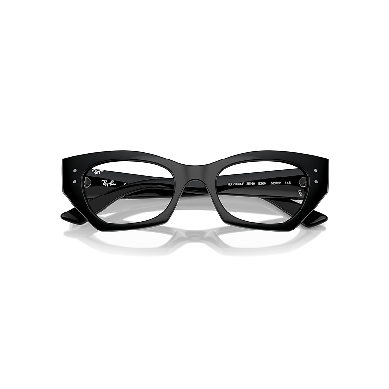 Ray-Ban Zena Optics Bio-based Eyeglasses Black Frame Clear Lenses Polarized 49-22