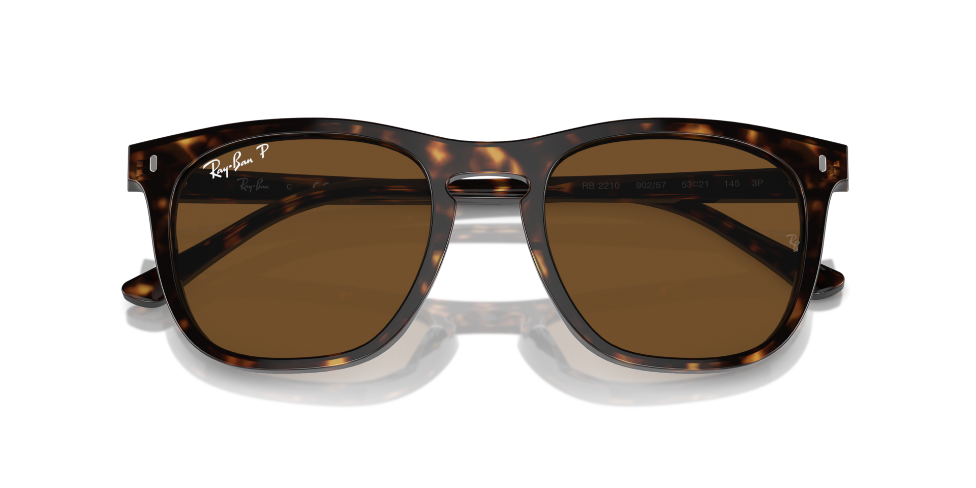 Ray-Ban rb 2210 Brown Sunglasses with Black Case Amazon.com: Ray-Ban RB2210 Sunglasses Bundle: RB 2210 902/57  main image 2