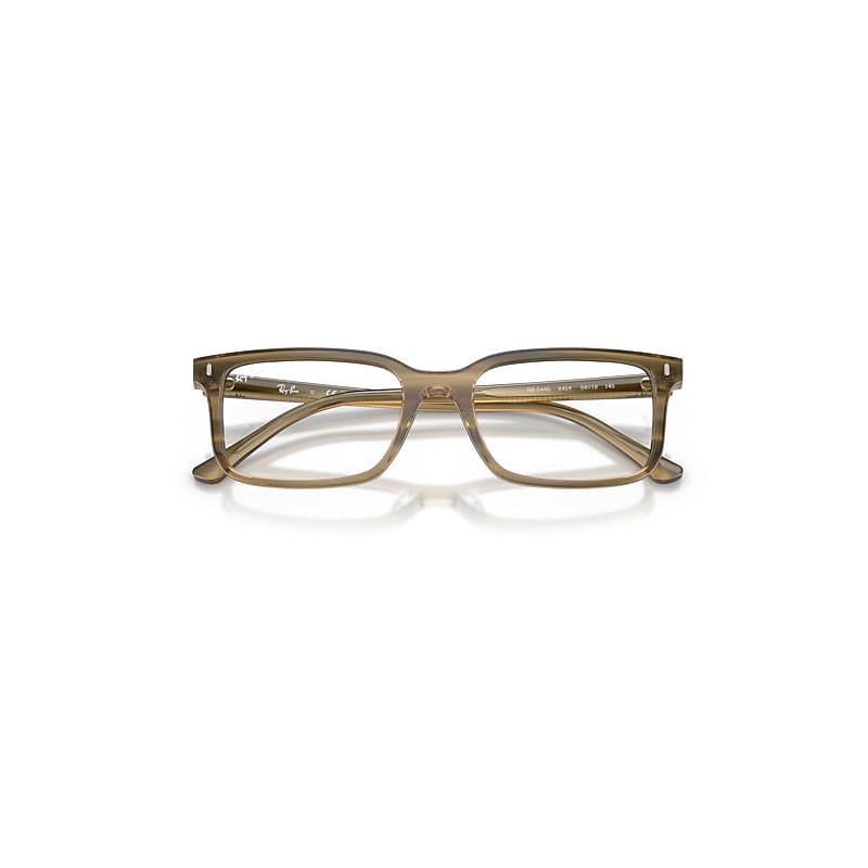 Ray Ban Rb5445 Optics Eyeglasses Striped Green Frame Clear Lenses Polarized 54-19 In Green
