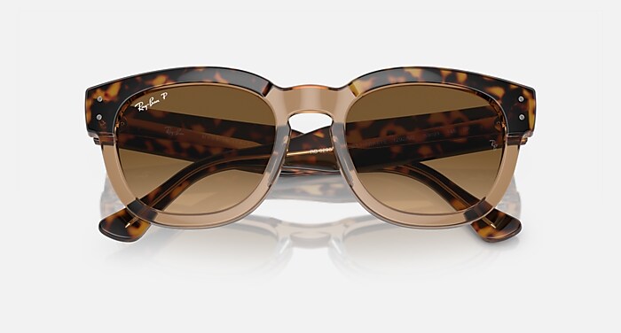 Ray-Ban Sunglasses Mega Hawkeye Havana On Transparent Brown Frame Brown Lenses