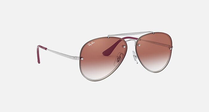 BLAZE AVIATOR KIDS Sunglasses in Silver and Clear Gradient