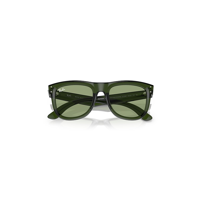 Ray-Ban Wayfarer Reverse Limited Sunglasses Transparent Green Frame Green Lenses 50-22