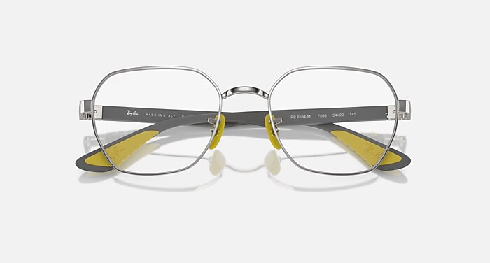 Ray-Ban Eyeglasses Unisex Rb6594m Optics Scuderia Ferrari Collection - Blue Frame Clear Lenses 54-20 Polarized