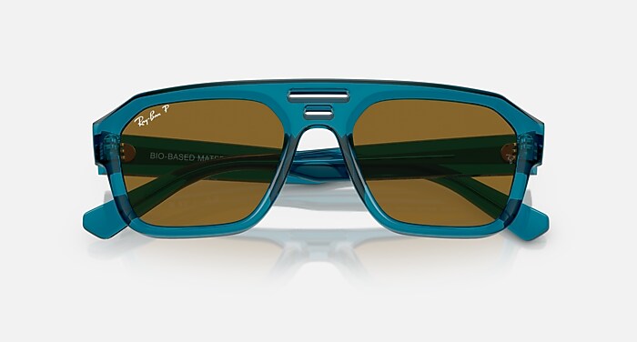 CORRIGAN BIO-BASED Sunglasses in Transparent Light Blue and  display picture 1