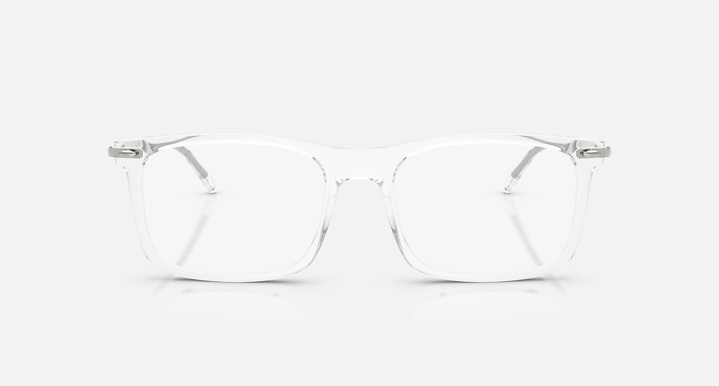 Ray-Ban Eyeglasses Unisex Rb7260 Optics Prescription - Silver Frame Clear Lenses 54-19 Polarized