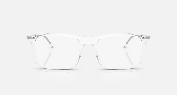 Ray-Ban Eyeglasses Unisex Rb7260 Optics Prescription - Silver Frame Clear Lenses 54-19 Polarized