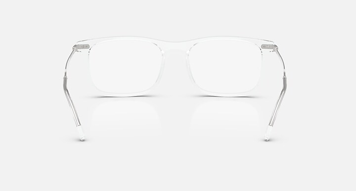 Ray-Ban Eyeglasses Unisex Rb7260 Optics Prescription - Silver Frame Clear Lenses 54-19 Polarized