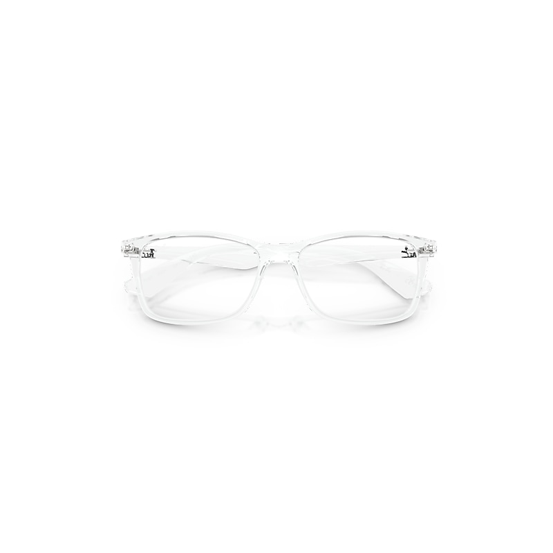 Ray Ban Rb7047 Optics Eyeglasses Transparent Frame Clear Lenses Polarized 56-17 In Transparent
