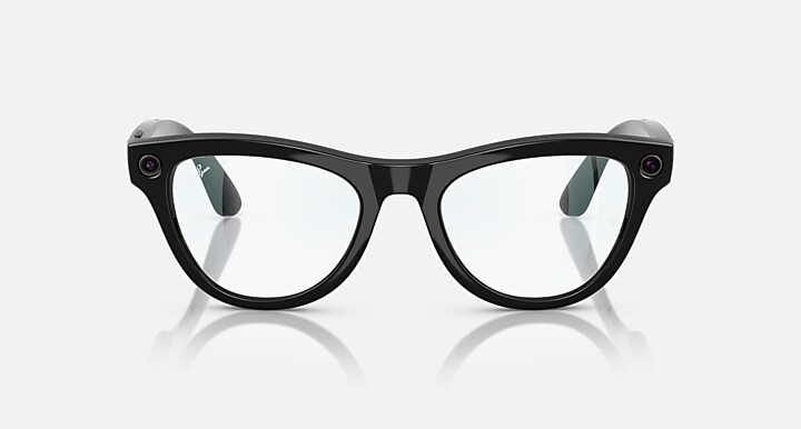 Ray-Ban Meta Skyler AI Glasses Black Frame Clear Lenses