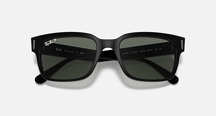 Ray-Ban Sunglasses Jeffrey Black Frame Green Lenses
